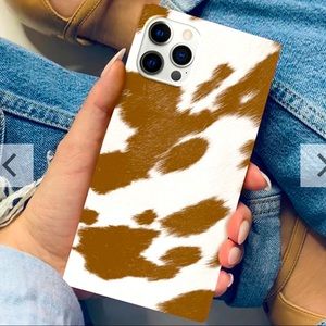 Square Cow Print iPhone Case